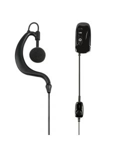 BlueTooth Ear Hook Earphone With In-Line Clip  Microphone (PTT)