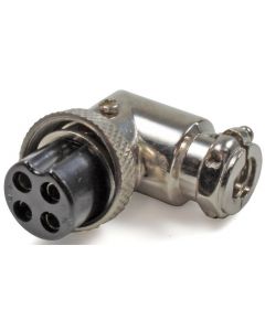NC594 L-Form Microphone Plug (4-Pin) with Rubber Outlet
